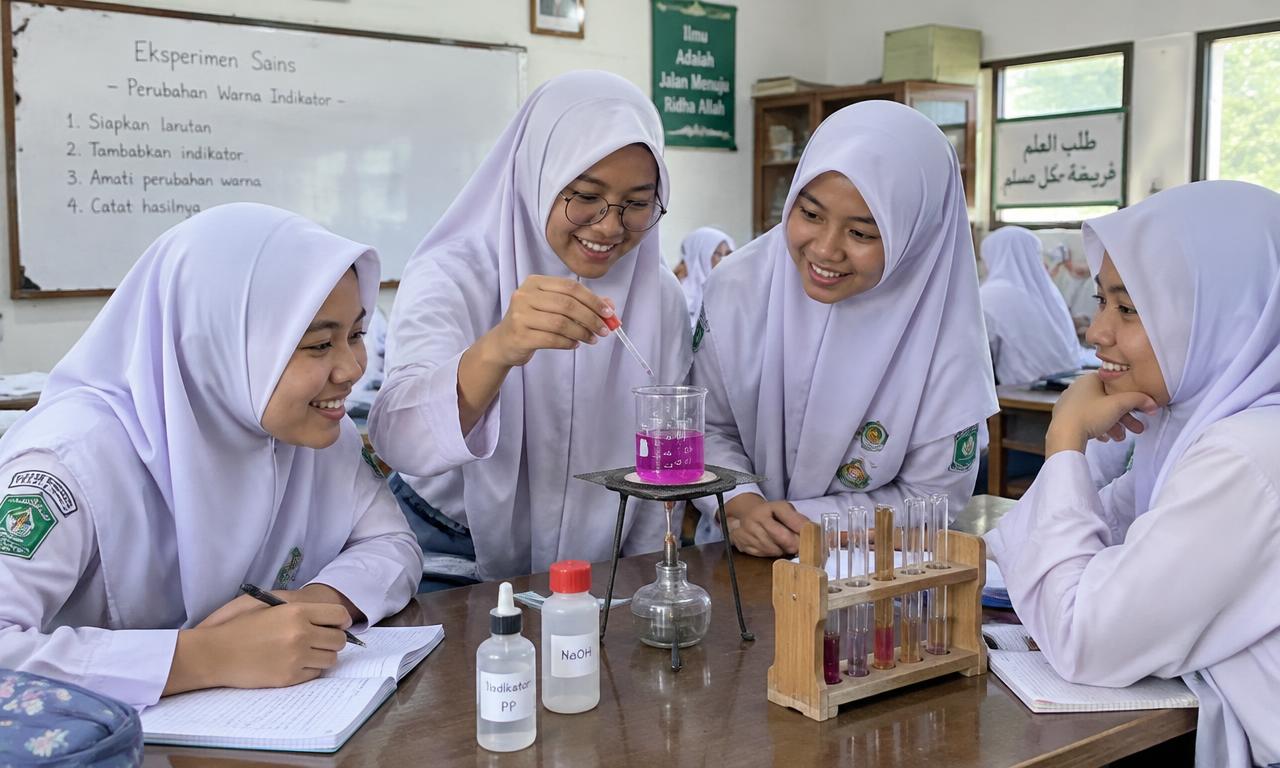Praktikum sains santriwati